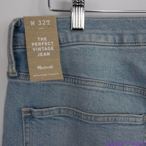 NEW Madewell The Tall Perfect Vintage Jean in Ellicott Wash, 32T - Picture 11 of 16